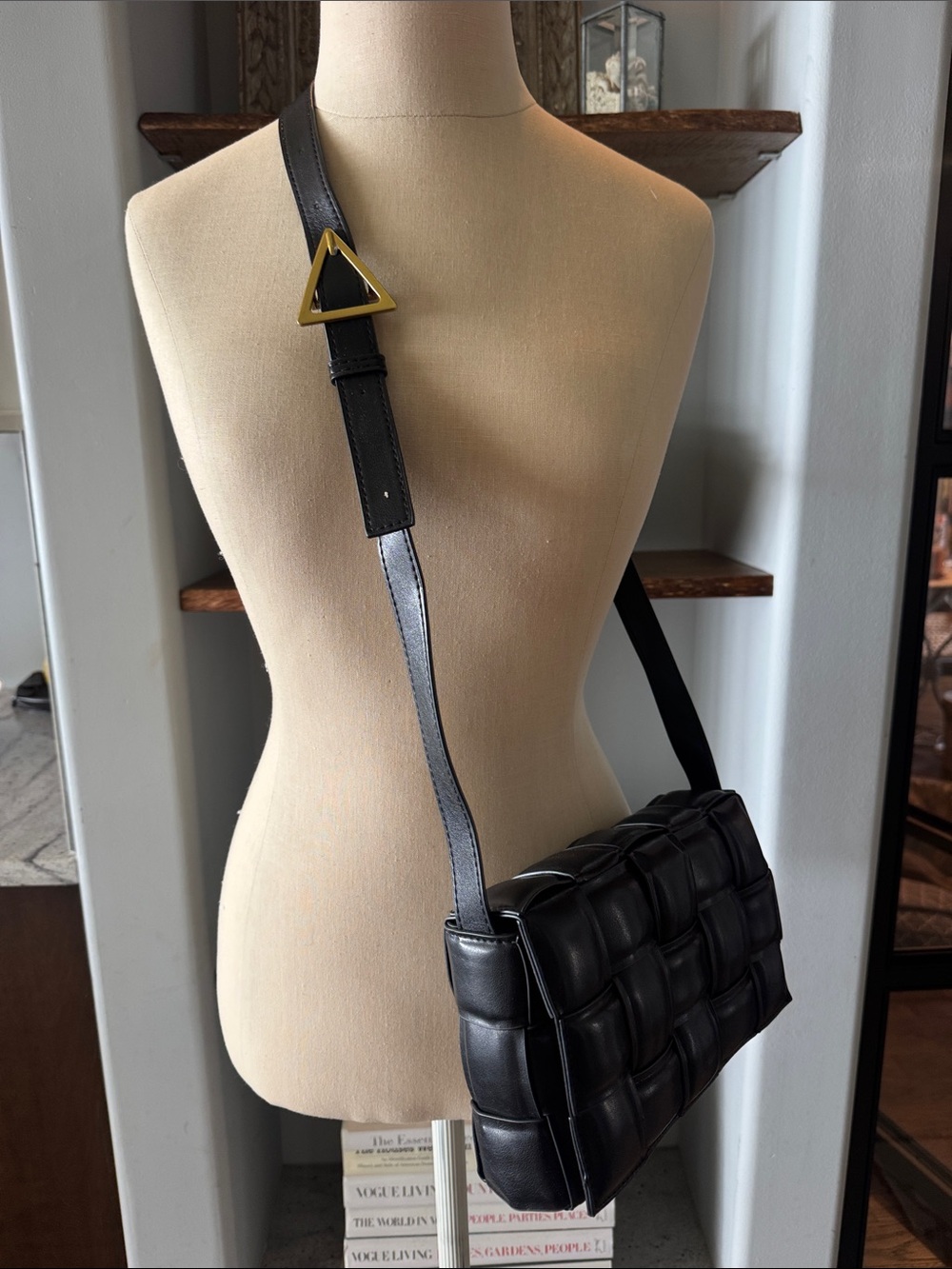 Designer inspired bag. Black. Perfect condition.